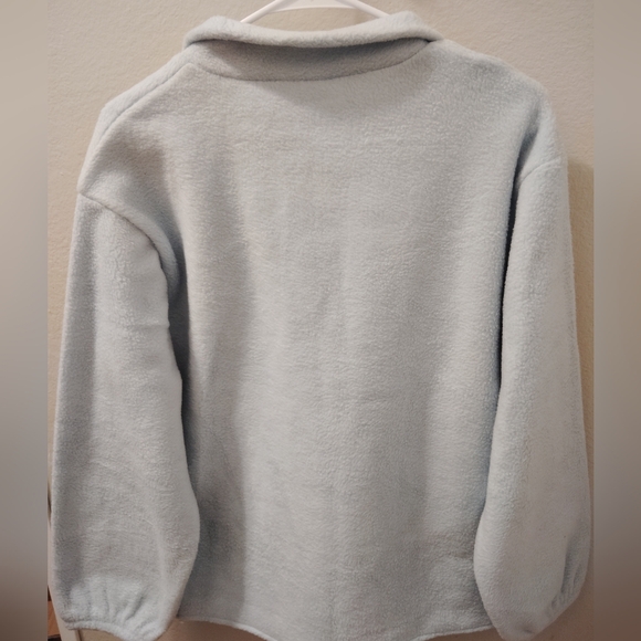 J. Crew Green and Gray Snap-Button Fleece - Picture 2 of 3